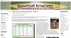 Desktop Screenshot of baseballengineer.com